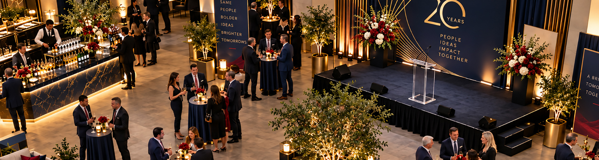 Partecipanti a un evento professionale di networking, immagine di atmosfera B2B
